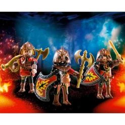 3 combattants Burnham Raiders Playmobil Novelmore 70672
