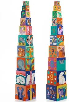 10 Cubes animaux sauvages