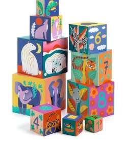 10 Cubes animaux sauvages