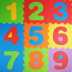 9 dalles puzzles en mousse - Numéro 1 à 9