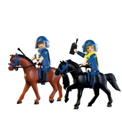 2 policiers cavaliers avec leurs chevaux PLAYMOBIL City action 71877