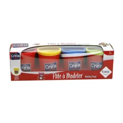 4 pots de pâte à modeler couleurs primaires