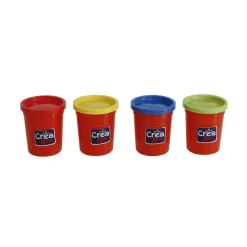 4 pots de pâte à modeler couleurs primaires