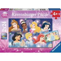 2 puzzles 24 pièces Princesses réunies