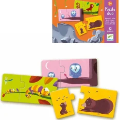 12 Puzzles Carton Maman Bébé