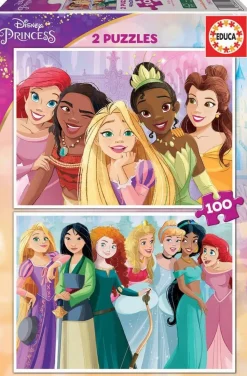 2 Puzzles De 100 Pièces Princesses Disney - Marque Educa Borras