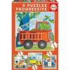 4 Puzzles Progressifs Patrouille De Sauvetage 6/9/12/16 Pièces
