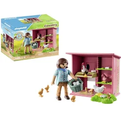 Agricultrice et poulailler Playmobil Country 71308