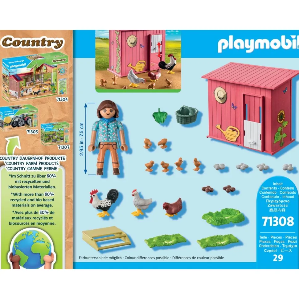 Agricultrice et poulailler Playmobil Country 71308