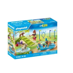 Aire de jeux pour chiens et personnages Playmobil My Life 71745