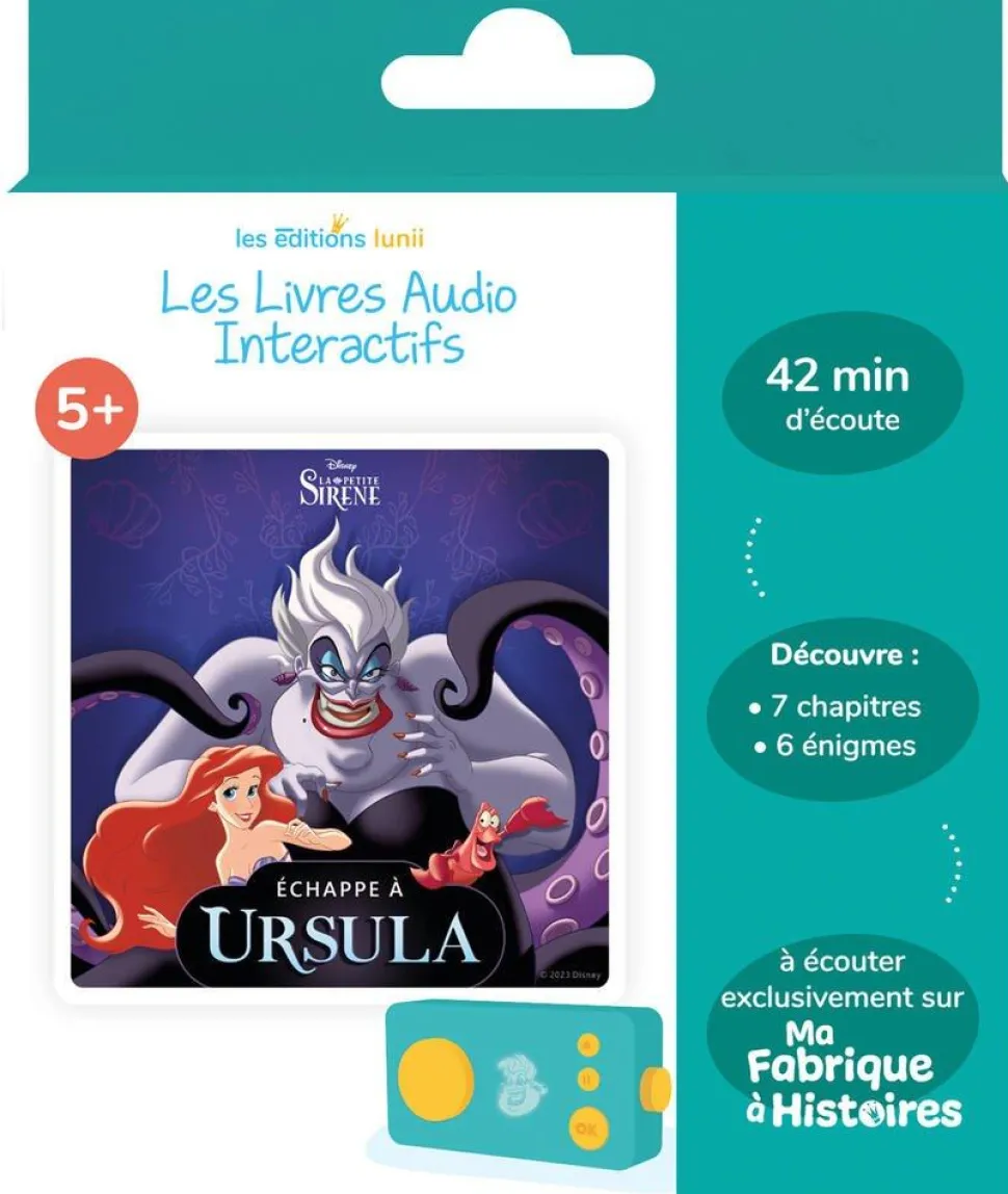 Album Lunii - Livre audio La Petite Sirène échappe à Ursula - Disney Vilains
