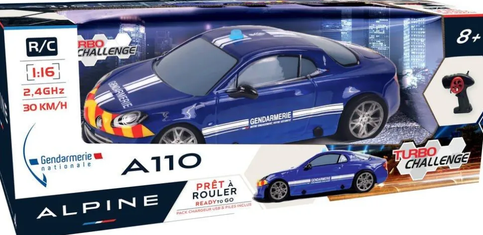 ALPINE RADIOCOMMANDE 1/16 A110 GENDARMERIE 2.4 GHZ 29 CM