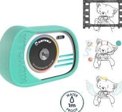 Appareil photo étanche turquoise Kidicam Kidywolf