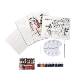 Aquarelle jolies villes