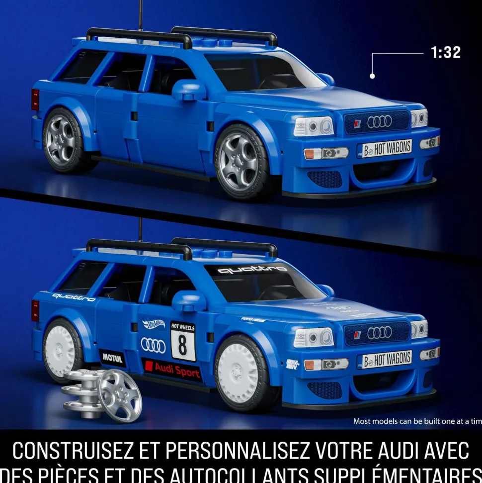 Audi 94 vant RS2 à construire Hot Wheels - Mattel Brick Shop