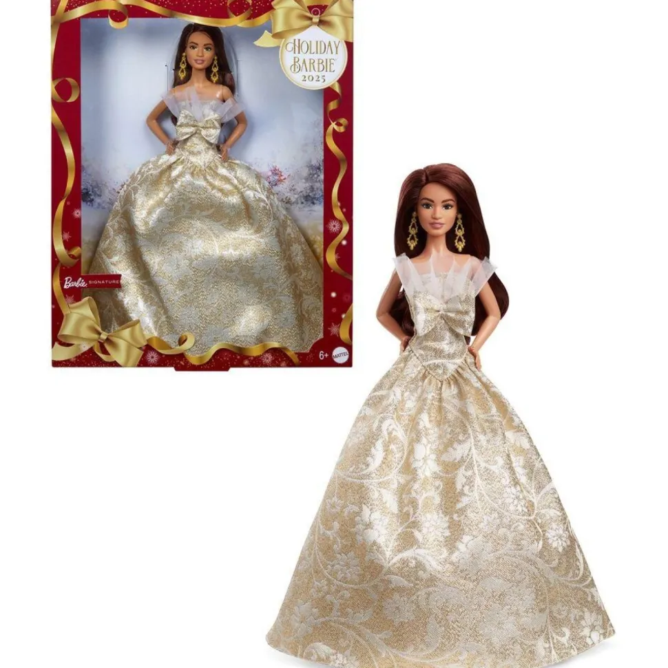 Barbie Joyeux Noël 2025 Châtain