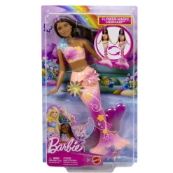 Barbie Sirène fleurs magique brune