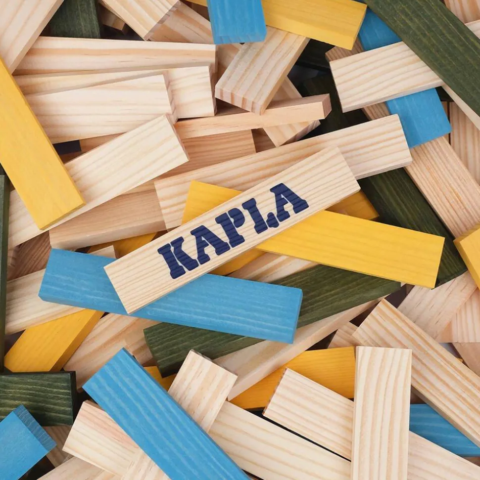 Baril Kapla 120 pièces nature et couleurs jaune vert bleu