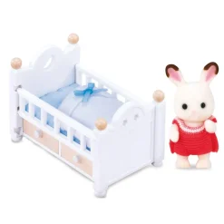 Bébé Lapin chocolat et son lit – Sylvanian Families 2205