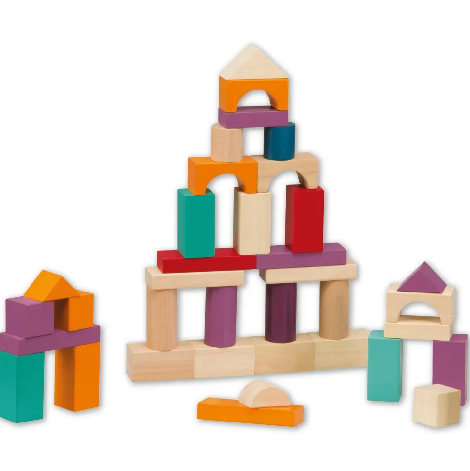 Bloc de construction 50 pièces en bois
