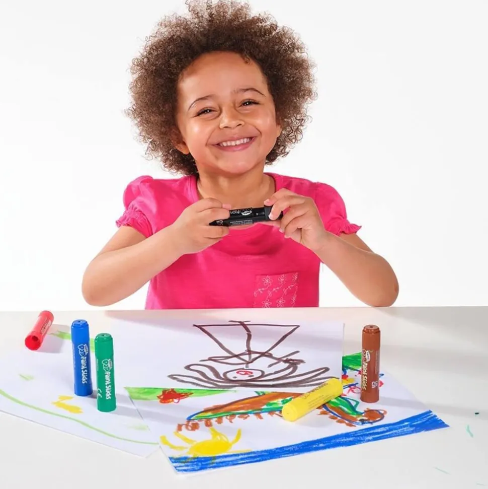 Boite de 24 crayons peinture couleur vive Crazy Pop