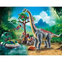Brachiosaure, explorateurs, aéroglisseur Playmobil Dinos 71819
