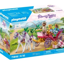 Calèche avec couple princier et cocher Playmobil Princess Magic 71846