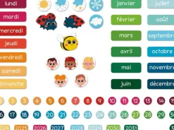 Calendrier magnétique apprentissage du temps et de l'heure