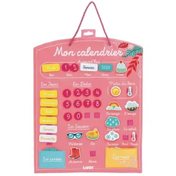 Calendrier mural rose