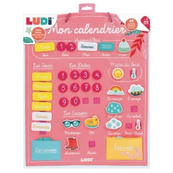 Calendrier mural rose