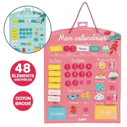 Calendrier mural rose