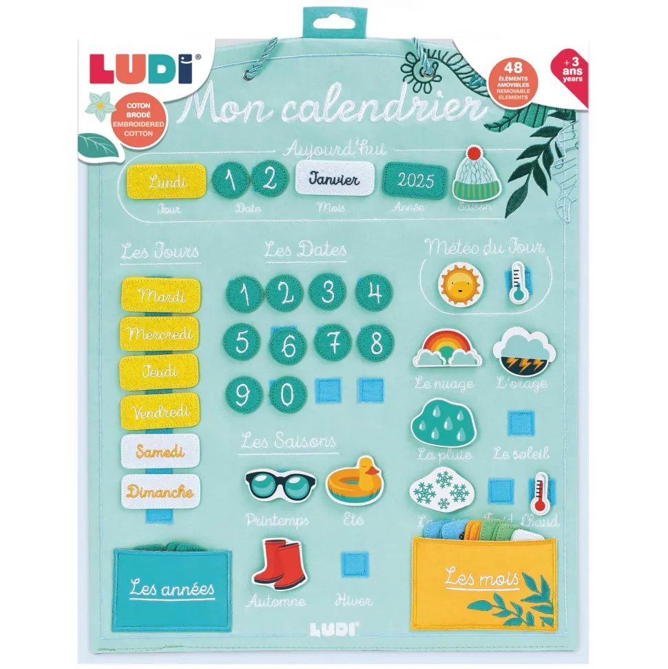 Calendrier mural turquoise