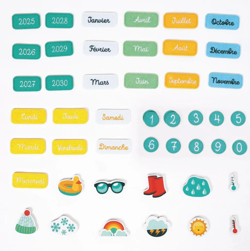 Calendrier mural turquoise