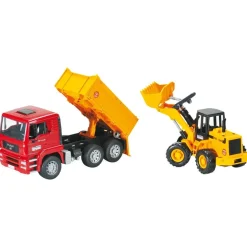 Camion benne Man et chargeur