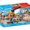 Camion grue avec ouvrier & accessoires Playmobil Action Heroes 71750