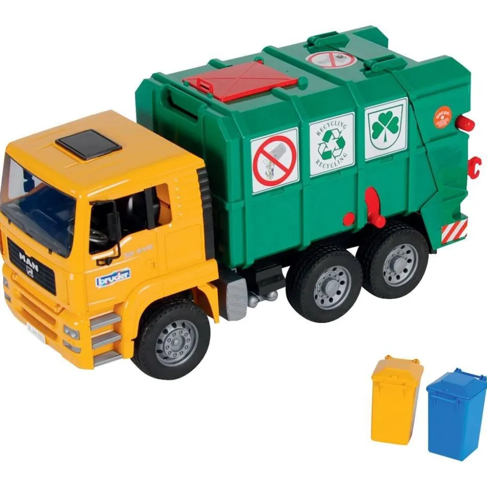 Camion Poubelle Vert Man Tga Bruder