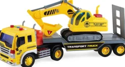 Camion transporteur de véhicule de chantier