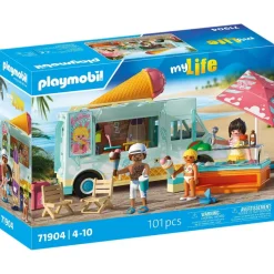 Camion vendeur de glaces & 3 personnages Playmobil My Life 71904