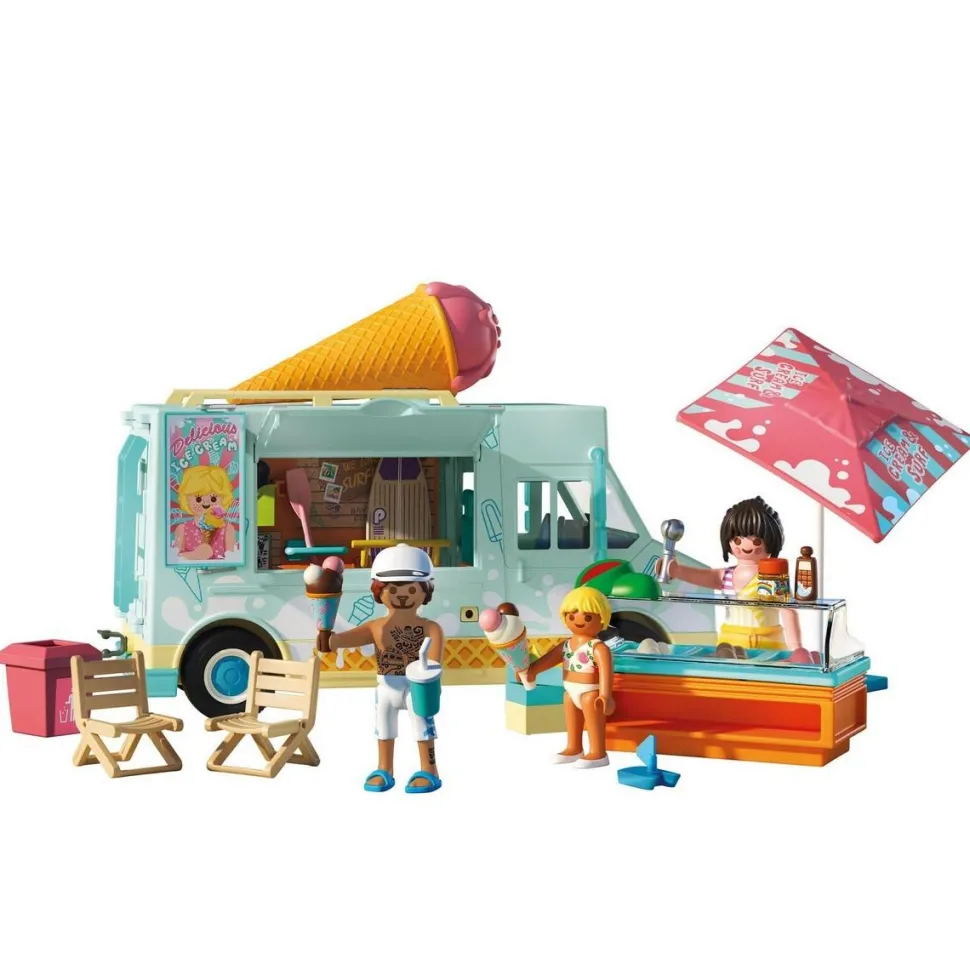 Camion vendeur de glaces & 3 personnages Playmobil My Life 71904