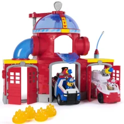 Caserne de pompiers Pat Patrouille et 2 véhicules fire rescue