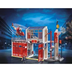 Caserne pompier et hélicoptère Playmobil City Action 9462