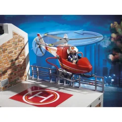 Caserne pompier et hélicoptère Playmobil City Action 9462