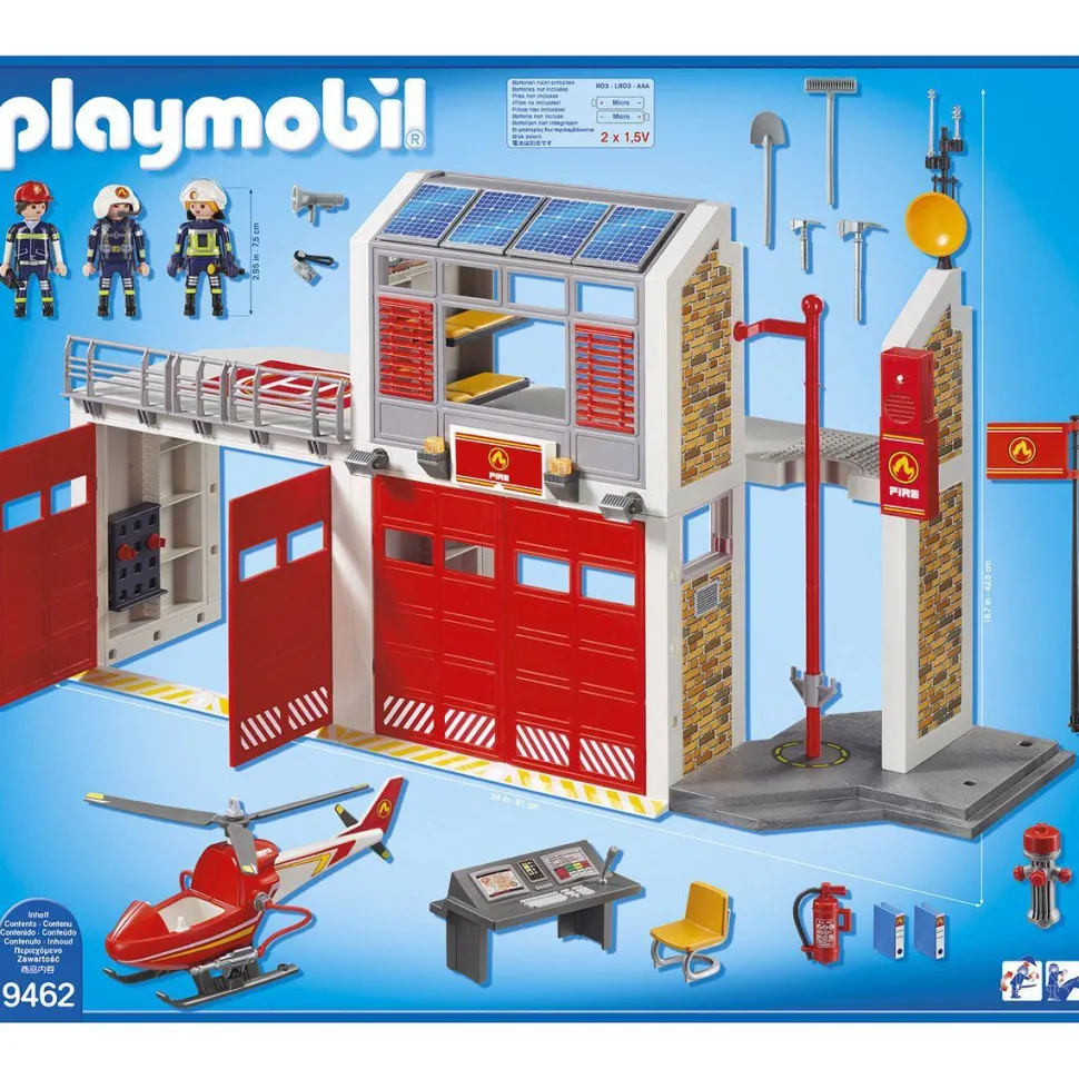 Caserne pompier et hélicoptère Playmobil City Action 9462