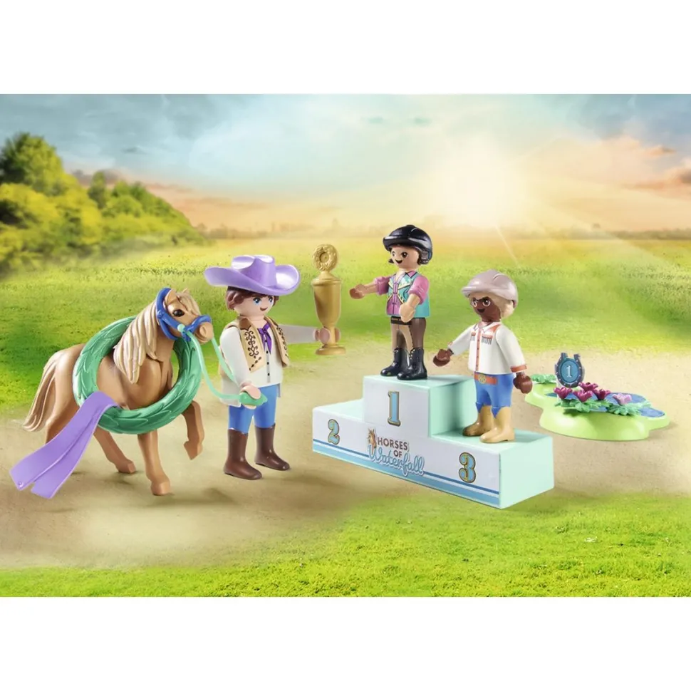 Cavaliers poneys et saut d'obstacles Playmobil Horses of Waterfall 71495