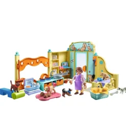 Centre de soin : 8 chiens et soigneur Playmobil My Life 71743