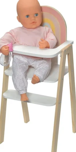 Chaise haute en bois