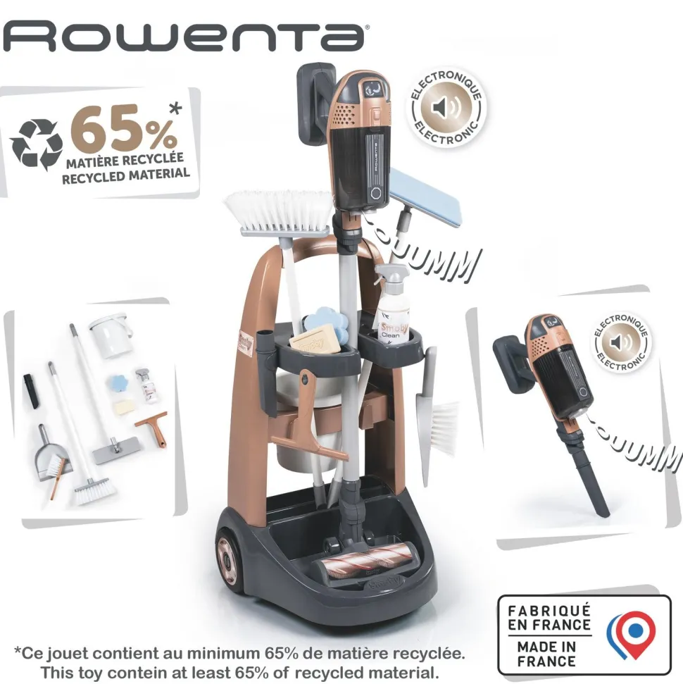 Chariot de ménage aspirateur balai Rowenta