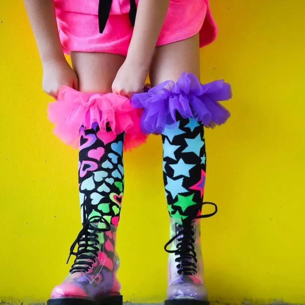 Chaussettes cœurs et étoiles