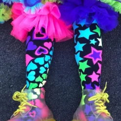 Chaussettes cœurs et étoiles