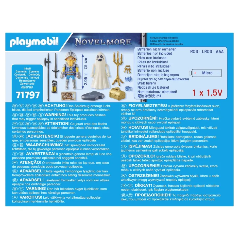 Chevalier et fantôme effets lumineux multicolores Starter Pack PLAYMOBIL Novelmore 71797